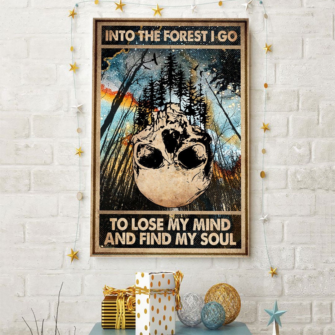 Into The Forest I Go - Skull Poster