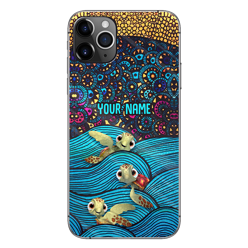 Salty Lil' Beach - Personalized Turtle Phone Case