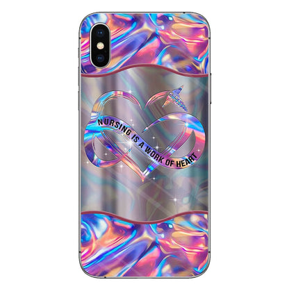 Nursing Is A Work Of Heart Personalized Phone Case