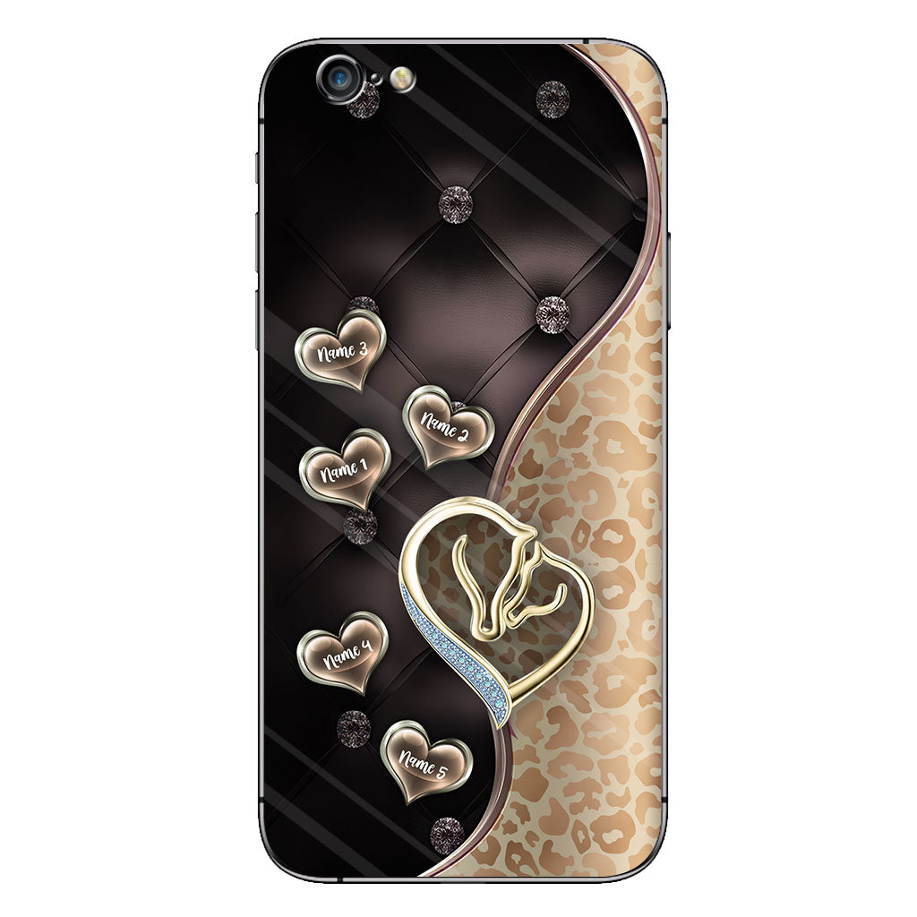 I Love You To The Moon And Back - Personalized Mother's Day Horse Phone Case