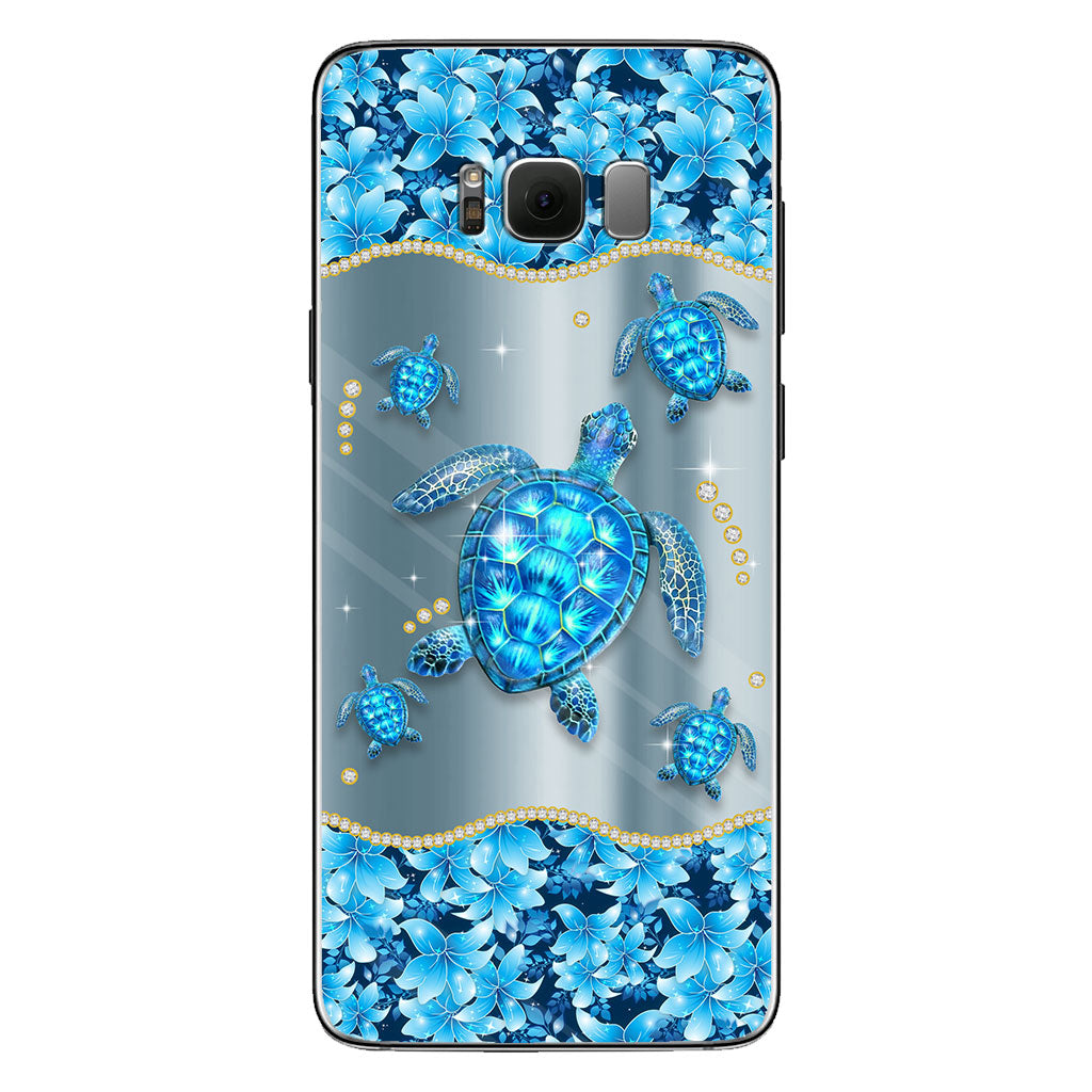 Blue Sea - Personalized Turtle Phone Case