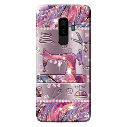 Sewing Metal Pattern Print Phone Case 062021