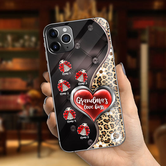 Grandma's Love Bugs - Personalized Mother's Day Grandma Phone Case With 3D Pattern Print