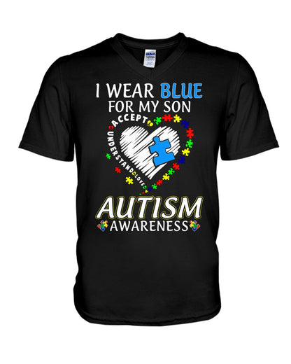 I Wear Blue For My Son - Autism Awareness T-shirt and Hoodie 0921