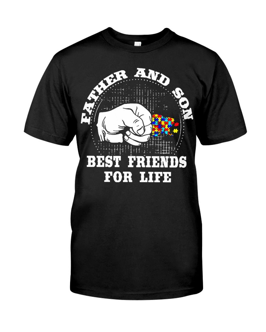 Father And Son Best Friends For Life - Autism Awareness T-shirt and Hoodie 0921